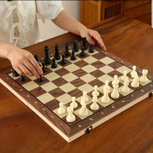 Schachbrett mit Schachfiguren magnetisch, Holz Chessboard von Simo Möbel