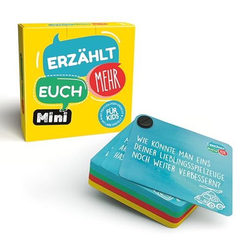 Erzählt euch mehr Kids (Mini) | Kartenspiel Für Kinder | Fragekarten Für Familien | Lernspiel Zur Einschulung | Spiel Für Autofahrt Und Reise (Erzählt euch mehr Kids (Mini)) von Simon und Jan