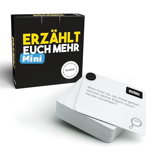 Simon und Jan Erzählt euch mehr Klassik (Mini) | Kartenspiel Für Freunde & Familie | Gesprächsspiel | Geschenkidee | Kompakter Kartenfächer Für Unterwegs (Erzählt euch mehr Klassik (Mini)) von Simon und Jan