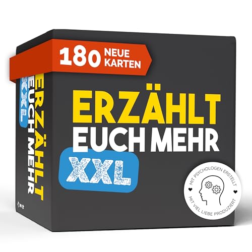 Simon und Jan Erzählt euch mehr XXL - Kommunikationsspiel Mit 180 Karten In 6 Kategorien | Perfektes Spiel Für Tiefe Gespräche, Selbstreflexion & Team-Building | Geschenk Für Familie & Freunde von Simon und Jan