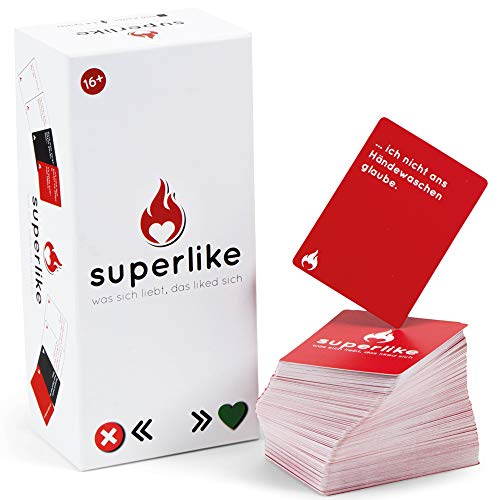 Simon und Jan - SUPERLIKE - Die witzigste Partnersuche der Welt - Partyspiel für 3-8 Spieler - Gesellschaftsspiel für Erwachsene - Geschenkidee - Kartenspiel Simon und Jan - SUPERLIKE - Die witzigste Partnersuche der Welt - Partyspiel für 3-8 Spieler - Gesellschaftsspiel für Erwachsene - Geschenkidee - Kartenspiel von Simon und Jan