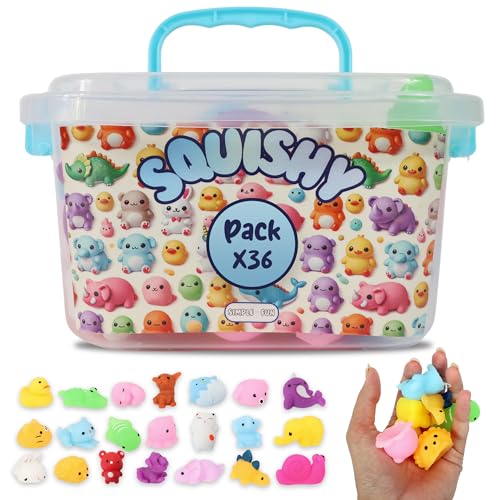 Squishy Tiere, 36 Stück, Geburtstagsgeschenke für Kinder, Schule, Anti-Stress-Spielzeug für Partys und Geburtstage Squishy Tiere, 36 Stück, Geburtstagsgeschenke für Kinder, Schule, Anti-Stress-Spielzeug für Partys und Geburtstage von Simple Fun