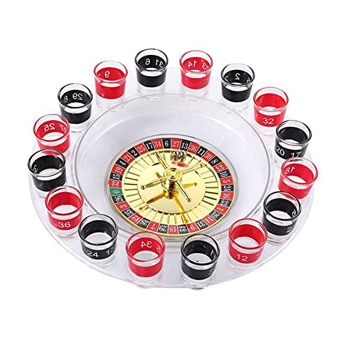 Simpls 1Set 16 Tassen Lucky Wheel Entertainment Plattenspieler Trinkgeschirr Spielglas Trinkspiele für Erwachsene Casino-Spiele von Simpls