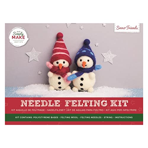 Simply Make DSM 106115 Bastelset zum Filzen von Schneefreunden, 3 Stück, mehrfarbig von Simply MAKE