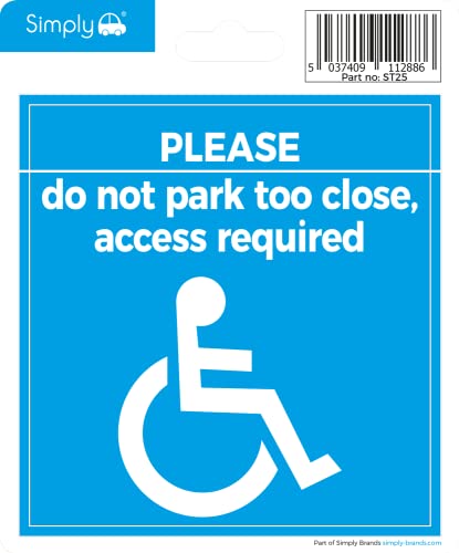Simply ST25 Please Leave Access Aufkleber für Behinderte, starke Haftung und einfache Montage Simply ST25 Please Leave Access Aufkleber für Behinderte, starke Haftung und einfache Montage von Simply