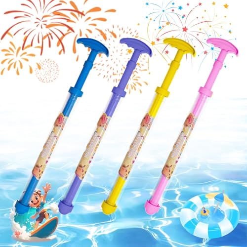 Feuerwerks Wasserpistole,Wasserfeuerwerk Spielzeug,Feuerwerk Wasserpistole Set, 4 Stück, Hochdruck Spritzpistolen für Pool und Party für Strandpool und Partys von Simsky