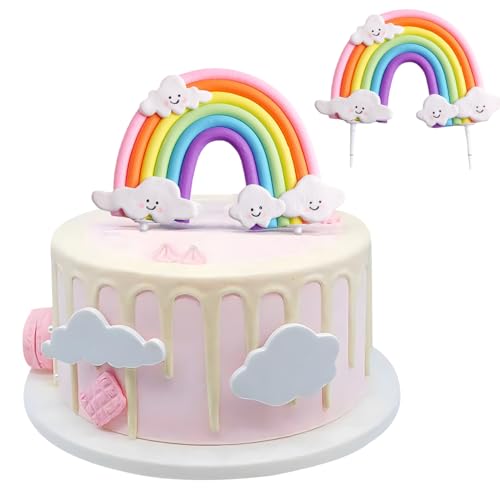 Personalisierter Regenbogen Cake Topper mit Wolke und Herz, Regenbogen Tortendeko, Bunte Kuchendeko für Geburtstag, Babyparty, Hochzeit, Regenbogen Thema Party Personalisierter Regenbogen Cake Topper mit Wolke und Herz, Regenbogen Tortendeko, Bunte Kuchendeko für Geburtstag, Babyparty, Hochzeit, Regenbogen Thema Party von Simsky