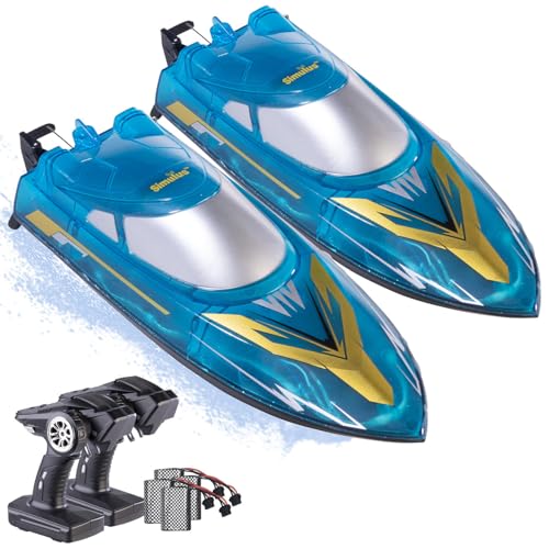 Simulus Mini RC Schiff: 2er-Set RC-Boot mit LED-Licht, ferngesteuert, bis 30 km/h (Schiff Wasserfahrzeug, RC Modellschiff) Simulus Mini RC Schiff: 2er-Set RC-Boot mit LED-Licht, ferngesteuert, bis 30 km/h (Schiff Wasserfahrzeug, RC Modellschiff) von Simulus