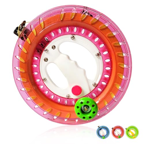 Simxkai Drachenschnurrolle, Drachenschnurwickler, 21,6 cm Durchmesser, mit Schloss und 300 m Schnur (rot) von Simxkai