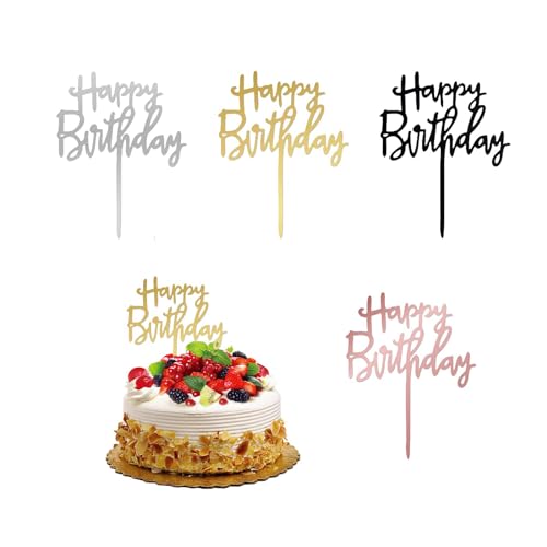 Happy Birthday Tortendeko,16 PCS Glitter Torten Topper Geburtstag Acryl Tortendeko Geburtstag Topper Wiederverwendbar Kuchen Topper aus Kuchendekoration für Geburtstagskuchen Dekorationen Happy Birthday Tortendeko,16 PCS Glitter Torten Topper Geburtstag Acryl Tortendeko Geburtstag Topper Wiederverwendbar Kuchen Topper aus Kuchendekoration für Geburtstagskuchen Dekorationen von SinChic