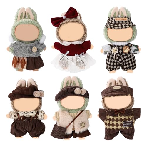 12st Kleidung für Puppen Set, Kawaii Puppen Outfits Süße Stylische Kleidung Hut Haarspange Rock Ohrenschützer für 17cm Große Dolls Ausstellungszubehör Sammlergeschenk 12st Kleidung für Puppen Set, Kawaii Puppen Outfits Süße Stylische Kleidung Hut Haarspange Rock Ohrenschützer für 17cm Große Dolls Ausstellungszubehör Sammlergeschenk von Sinbana