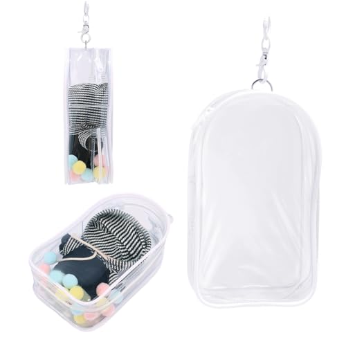 17cm Puppen Hoodie Set, Inklusive 1 Kapuzenpullover mit Gestreifter Kapuze 1 Puppenschutzhülle mit Pompons Karabinerhaken und Rundem Karabinerhaken Keine Puppe Enthalten(Schwarz) von Sinbana