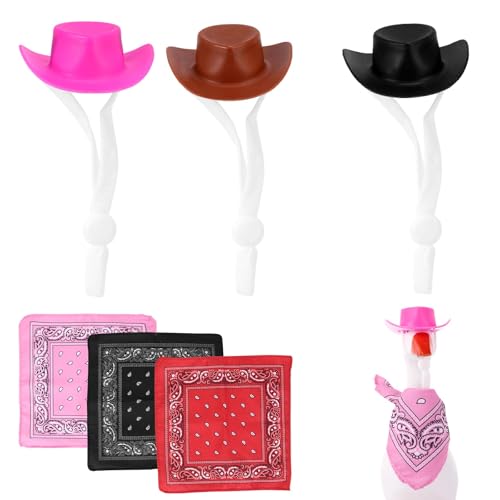 3 Sets Cowboy-Schreibtisch-Gans-Outfits, Kunststoff und Polyester, Western-Cowboy-Mini-Schreibtisch-Gans-Kostüm, inklusive Hüten und Lätzchen, für 17,8 cm große Tisch-Gänsedekoration 3 Sets Cowboy-Schreibtisch-Gans-Outfits, Kunststoff und Polyester, Western-Cowboy-Mini-Schreibtisch-Gans-Kostüm, inklusive Hüten und Lätzchen, für 17,8 cm große Tisch-Gänsedekoration von Sinbana