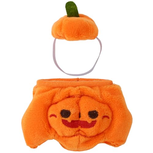 Plüsch Puppenkleidung, Lustiges Halloween-Kürbis-Outfit mit Bezauberndem Hut Stilvollem Halloween-Outfit-Zubehör Passend für 17cm Großes Plüschpuppenspielzeug Plüsch Puppenkleidung, Lustiges Halloween-Kürbis-Outfit mit Bezauberndem Hut Stilvollem Halloween-Outfit-Zubehör Passend für 17cm Großes Plüschpuppenspielzeug von Sinbana