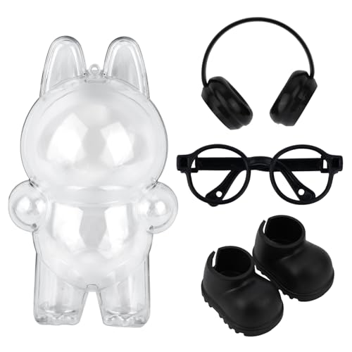 Puppenkleidungsset, Schwarze Coole Plüschpuppenkleidung Einschließlich Kopfhörer Schuhe Brille und Wasserdichter Transparenter Schutzhülle Outfit-Zubehör nur Outfit Enthalten Puppenkleidungsset, Schwarze Coole Plüschpuppenkleidung Einschließlich Kopfhörer Schuhe Brille und Wasserdichter Transparenter Schutzhülle Outfit-Zubehör nur Outfit Enthalten von Sinbana