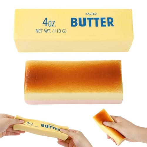 Sinbana Butter-Quetschspielzeug, PU Lustiges langsam aufgehendes Butter-und Käse-Quetschspielzeug für Büro Schule Zuhause zur Linderung von Angstzuständen und zur Dekompression Nachahmungsgeschenke Sinbana Butter-Quetschspielzeug, PU Lustiges langsam aufgehendes Butter-und Käse-Quetschspielzeug für Büro Schule Zuhause zur Linderung von Angstzuständen und zur Dekompression Nachahmungsgeschenke von Sinbana