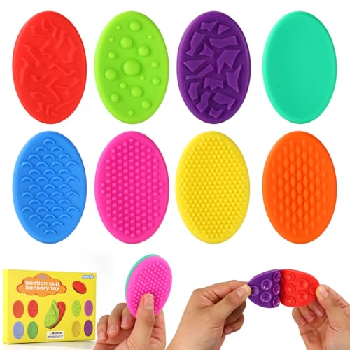Sinbana Fidget Slider, Bunte Strukturierte Silikon Saugspielzeuge für Autistische Kinder Beruhigendes für Kleine Finger Erwachsene Büro Schreibtisch & Reise Entspannung Sinbana Fidget Slider, Bunte Strukturierte Silikon Saugspielzeuge für Autistische Kinder Beruhigendes für Kleine Finger Erwachsene Büro Schreibtisch & Reise Entspannung von Sinbana