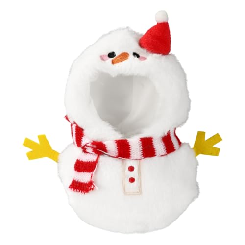 Weihnachtsschneemann Puppenkleidungsset für 17cm Puppen, Rot & Weiß Plüschkleidung + Schal Accessoire zum Verkleiden festlicher Feiertagsfiguren von Sinbana