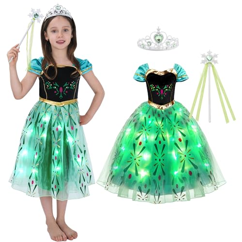 Sincere Party Anzünden Anna Prinzessin Kleid mit Wand und Tiara, Mädchen Welt Buch Woche Prinzessin Kleid 9-10 Jahre von Sincere Party