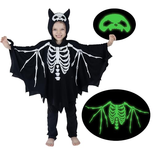 Sincere Party Glow In the Dark Fledermaus Cape Skelett Kostüm für Kinder 3-5 Jahre von Sincere Party
