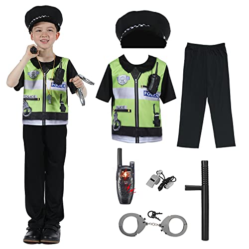 Sincere Party Kinder Polizistin Kostüm Kinder Polizist Outfit Cop Verkleidung Verkleidung für Jungen und Mädchen 2-3 Jahre von Sincere Party