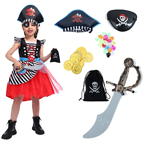 Sincere Party Mädchen Piraten Kostüm Piraten Freibeuter Prinzessin Deluxe Kleid Mit Schwert,Piratenbeutel,Augenklappe und Hut 7-8 Jahre Sincere Party Mädchen Piraten Kostüm Piraten Freibeuter Prinzessin Deluxe Kleid Mit Schwert,Piratenbeutel,Augenklappe und Hut 7-8 Jahre von Sincere Party