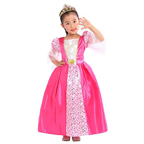 Sincere Party Mädchen Rosa Mittelalter Prinzessin Kleid mit Tiara 5-6Jahre von Sincere Party