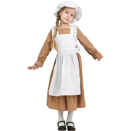 Sincere Party Mädchen Victorian Kostüm Baumwolle Kleid World Book Day Week Mädchen Fancy Kleid Braun S 4-6 Sincere Party Mädchen Victorian Kostüm Baumwolle Kleid World Book Day Week Mädchen Fancy Kleid Braun S 4-6 von Sincere Party