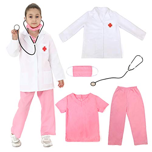 Sincere Party Unisex Kinder Arzt Kostüm rosa Arztpeelings Stil C 3-5 Jahre von Sincere Party