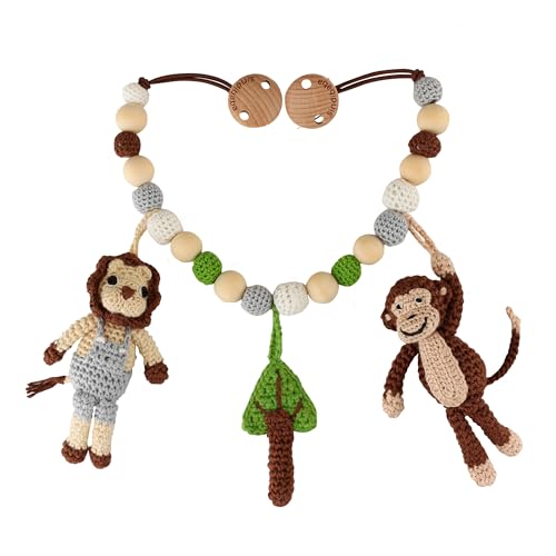 Sindibaba Kinderwagenkette Safari 1 mit AFFE & Löwe – Baby Mobile mit Hängefiguren zum flexiblen Aufhängen an Kinderwagen und Bettchen – für Babys und Kleinkinder ab 0+ Monaten Sindibaba Kinderwagenkette Safari 1 mit AFFE & Löwe – Baby Mobile mit Hängefiguren zum flexiblen Aufhängen an Kinderwagen und Bettchen – für Babys und Kleinkinder ab 0+ Monaten von Sindibaba