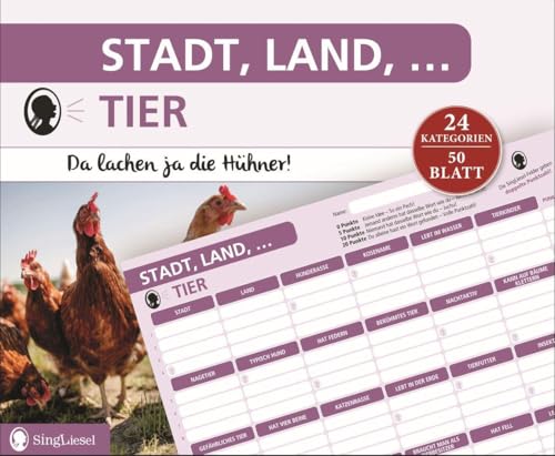 Stadt, Land, Tier: Der Spieleklassiker für alle Tierfreunde | Stadt, Land, Fluss Stadt, Land, Tier: Der Spieleklassiker für alle Tierfreunde | Stadt, Land, Fluss von SingLiesel
