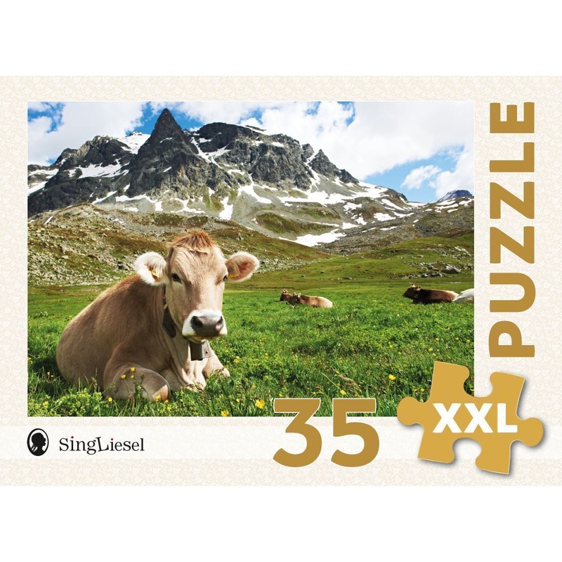 Das SingLiesel-Puzzle für Menschen mit Demenz: Kuh auf der Alp von Singliesel