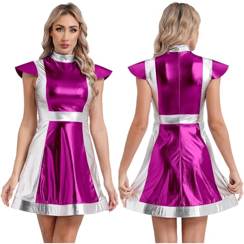 Sinleey Alien Verkleidung Damen Astronauten Kostüm Alien Kleid Cosplay Halloween Karneval Fest Sxl Knalliges Pink L Sinleey Alien Verkleidung Damen Astronauten Kostüm Alien Kleid Cosplay Halloween Karneval Fest Sxl Knalliges Pink L von Sinleey