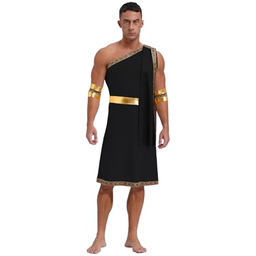 Sinleey Antikes Griechisches Kostüm Für Herren Erwachsene Griechisch Römische Toga Cosplay Halloween Karneval Fest Rollenspiel S3xl Schwarz 3XL Sinleey Antikes Griechisches Kostüm Für Herren Erwachsene Griechisch Römische Toga Cosplay Halloween Karneval Fest Rollenspiel S3xl Schwarz 3XL von Sinleey
