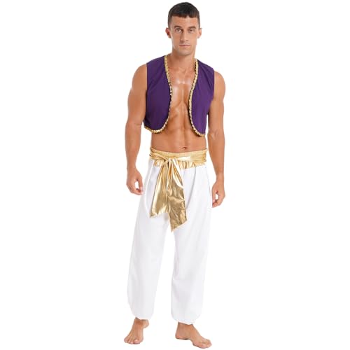 Sinleey Arabischer Prinz Kostüm Für Herren Weste + Hose Set Prinz Kostüm Cosplay Halloween Karneval M3xl Gold L Sinleey Arabischer Prinz Kostüm Für Herren Weste + Hose Set Prinz Kostüm Cosplay Halloween Karneval M3xl Gold L von Sinleey