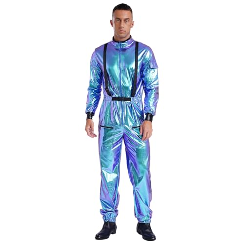 Sinleey Erwachsene Astronauten Verkleidung Silber Glänzender Anzug Halloween Karneval Fest Sxl Blau XXL Sinleey Erwachsene Astronauten Verkleidung Silber Glänzender Anzug Halloween Karneval Fest Sxl Blau XXL von Sinleey