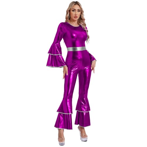Sinleey Frauen Verkleidung Disko Kombination Hose Ausgestellt Hat Pfoten Elefant Anzug Metallisch Hell Halloween Karneval S-3xl Lila L Sinleey Frauen Verkleidung Disko Kombination Hose Ausgestellt Hat Pfoten Elefant Anzug Metallisch Hell Halloween Karneval S-3xl Lila L von Sinleey