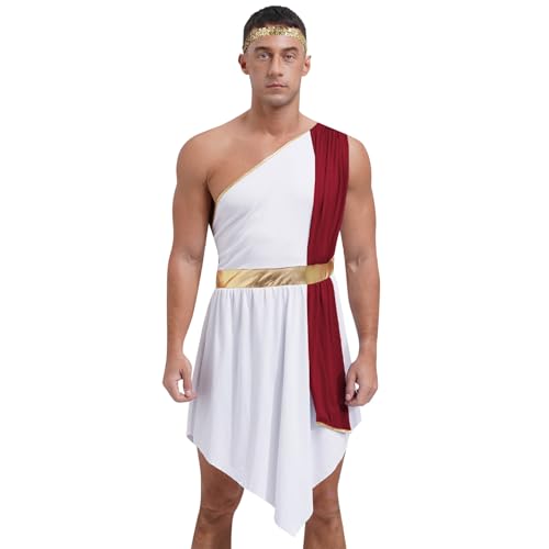 Sinleey Griechische Verkleidung Herren Kostüm Antikes Griechenland Rom Toga Band Cosplay Halloween Karneval Fest Rollenspiel S Xl Burgund L Sinleey Griechische Verkleidung Herren Kostüm Antikes Griechenland Rom Toga Band Cosplay Halloween Karneval Fest Rollenspiel S Xl Burgund L von Sinleey