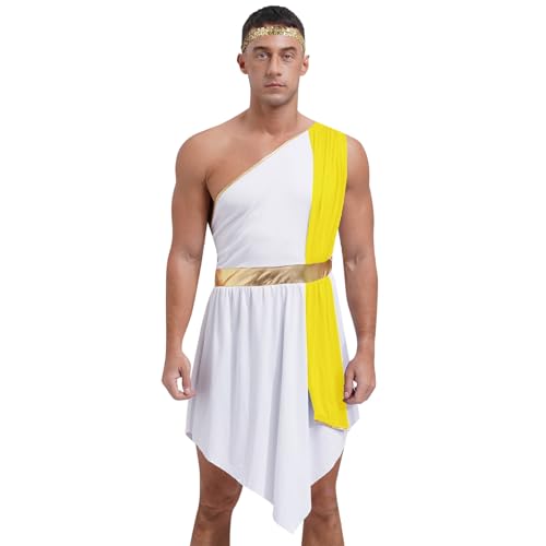 Sinleey Griechische Verkleidung Herren Kostüm Antikes Griechenland Rom Toga Band Cosplay Halloween Karneval Fest Rollenspiel S Xl Gelb L Sinleey Griechische Verkleidung Herren Kostüm Antikes Griechenland Rom Toga Band Cosplay Halloween Karneval Fest Rollenspiel S Xl Gelb L von Sinleey