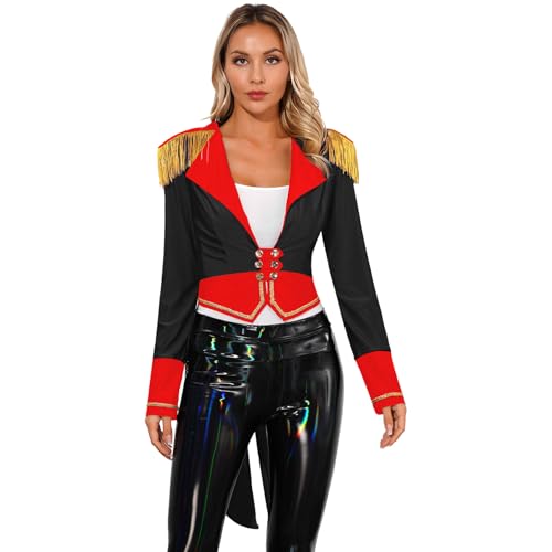 Sinleey Herr Direktor Zirkus Kostüm Erwachsene Damen Frack Jacke Mantel Halloween Karneval Cosplay Party Sxl Schwarz XXL Sinleey Herr Direktor Zirkus Kostüm Erwachsene Damen Frack Jacke Mantel Halloween Karneval Cosplay Party Sxl Schwarz XXL von Sinleey