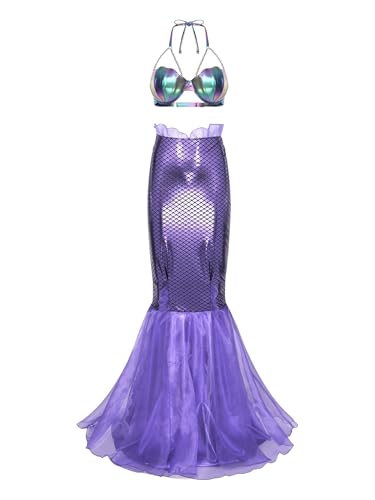 Sinleey Meerjungfrau Kostüm Damen Glitzer Verkleidung Halloween Kostüm Meerjungfrauenrock Mit Bh Crop Top Karnevalsoutfit Typ L M Sinleey Meerjungfrau Kostüm Damen Glitzer Verkleidung Halloween Kostüm Meerjungfrauenrock Mit Bh Crop Top Karnevalsoutfit Typ L M von Sinleey