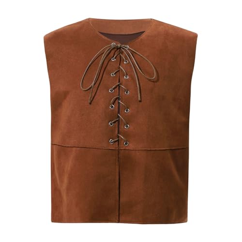 Sinleey Mittelalter Renaissance Kinderkostüm Junge Mädchen Gothic Steampunk Weste Ärmellose Jacke Halloween Karneval Cosplay Kostüm 3-16 Jahre Dunkelbraun 122-128 Sinleey Mittelalter Renaissance Kinderkostüm Junge Mädchen Gothic Steampunk Weste Ärmellose Jacke Halloween Karneval Cosplay Kostüm 3-16 Jahre Dunkelbraun 122-128 von Sinleey