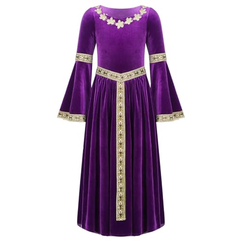 Sinleey Mittelalterliche Renaissance Kleid Mädchen Mittelalter Prinzessin Kostüm Halloween Karneval Cosplay Outfit 5-16 Jahre Lila 110-116 Sinleey Mittelalterliche Renaissance Kleid Mädchen Mittelalter Prinzessin Kostüm Halloween Karneval Cosplay Outfit 5-16 Jahre Lila 110-116 von Sinleey