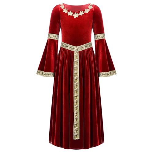Sinleey Mittelalterliche Renaissance Kleid Mädchen Mittelalter Prinzessin Kostüm Halloween Karneval Cosplay Outfit 5-16 Jahre Rot 158-164 Sinleey Mittelalterliche Renaissance Kleid Mädchen Mittelalter Prinzessin Kostüm Halloween Karneval Cosplay Outfit 5-16 Jahre Rot 158-164 von Sinleey