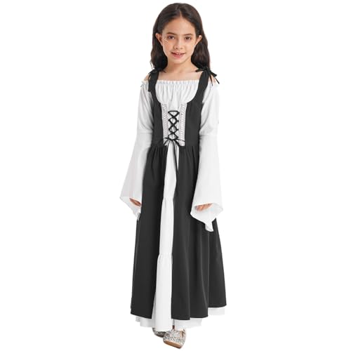 Sinleey Mittelalterliches Renaissance Kleid Für Mädchen Vintage Verkleidung Halloween Cosplay Karneval Fest 516 Jahre Schwarz 146-152 Sinleey Mittelalterliches Renaissance Kleid Für Mädchen Vintage Verkleidung Halloween Cosplay Karneval Fest 516 Jahre Schwarz 146-152 von Sinleey