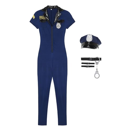 Sinleey Polizei Kostüm Mann Karneval Halloween Clubwear L Xxl Blau XXL Sinleey Polizei Kostüm Mann Karneval Halloween Clubwear L Xxl Blau XXL von Sinleey