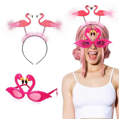Sinmoe 2 Stück Haarreif mit Glitzer Flamingo und Flauschigen Federn Hawaiianische Lustige Partybrille Set 1 Karneval Tropischer Haarschmuck 1 Flamingo Brille Flamingo Kostüm Zubehör Party Deko Sinmoe 2 Stück Haarreif mit Glitzer Flamingo und Flauschigen Federn Hawaiianische Lustige Partybrille Set 1 Karneval Tropischer Haarschmuck 1 Flamingo Brille Flamingo Kostüm Zubehör Party Deko von Sinmoe