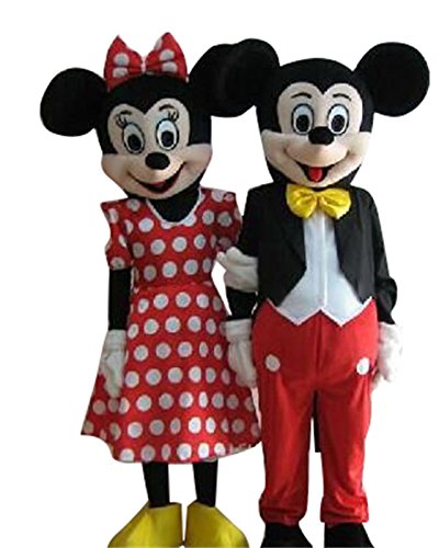 Sinoocean Mickey Maus und Minnie Maus Erwachsene Maskottchen Kostüme Cosplay Fancy Kleid Outfits (Mickey Mouse) von Sinoocean