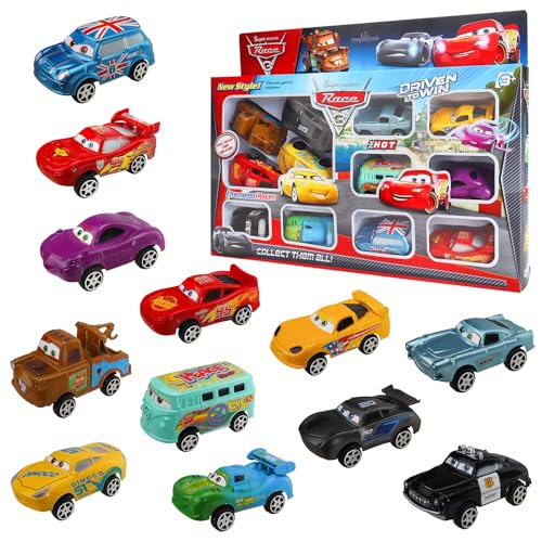 12 Stück Cars Spielzeug, Spielzeugauto Set, Mini Cars Spielzeug, Geeignet für Kinder ab 3 Jahren von Sinwind