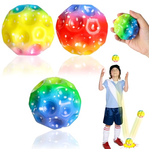3 Stück Moon Ball, Astro Jump Ball, Hohe Sprünge Ball Space Ball Moonball, 7 cm Bounce Ball Bouncing Ball für Kinder, Bouncy Balls for Kids Party Gift (B) von Sinwind